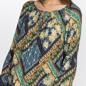 Johnny Was MIZA TIERED BLOUSE, 2X